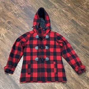 Legendary Whitetails Red and Black Plaid Parka